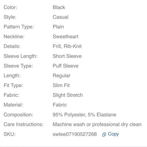 SHEIN Black Milkmaid Women’s Knot Wrap Crop Top Size Small - Picture 10 of 10